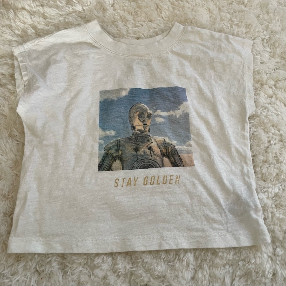 GAP Star Wars 3-CPO Kids Tank Top‎ White Size Small